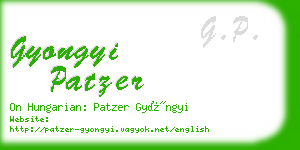 gyongyi patzer business card